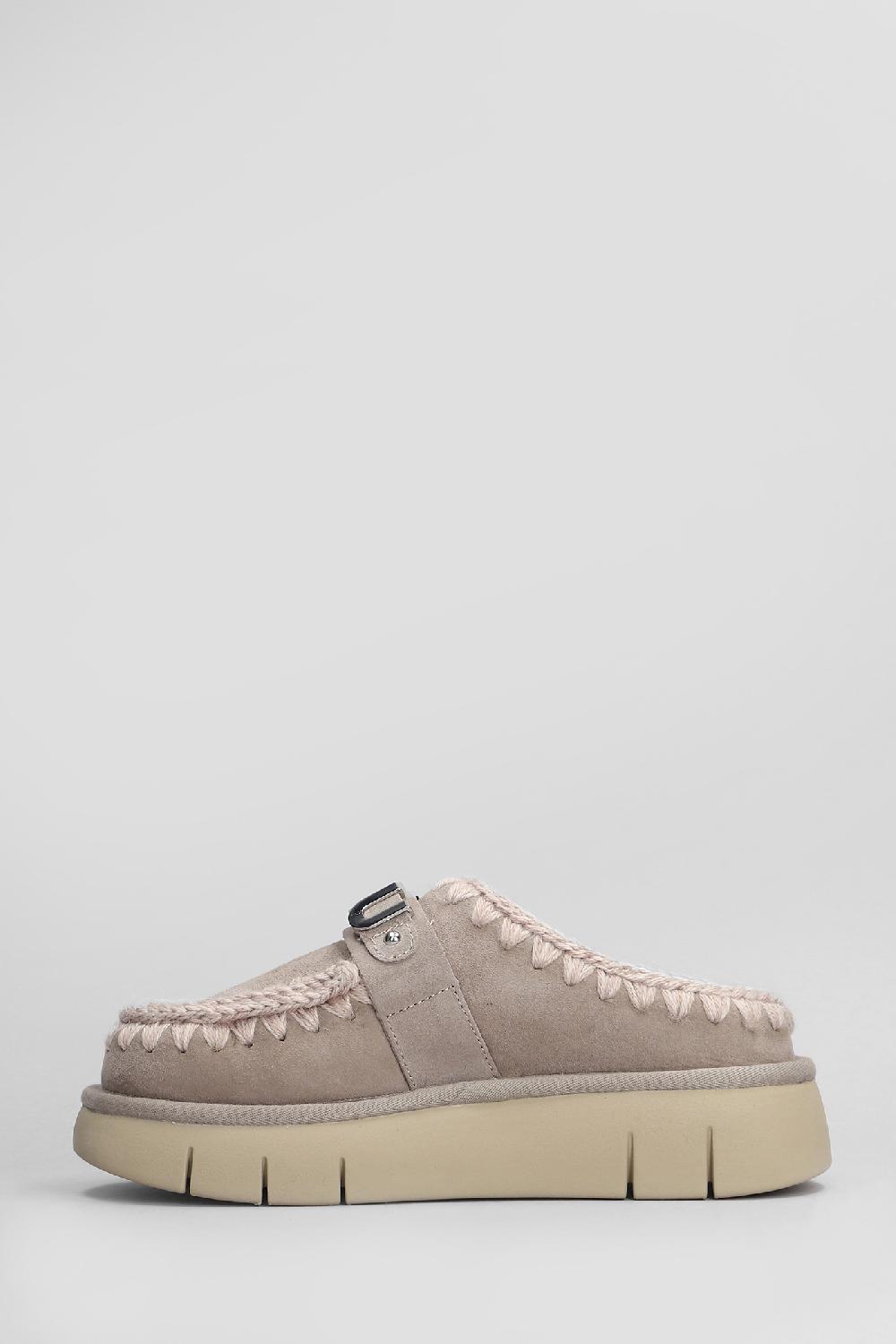 Deliberti Mou Slipper-mule Bounce Clog In Camoscio Beige Cod. 408452 - Deliberti The Luxury Shopping