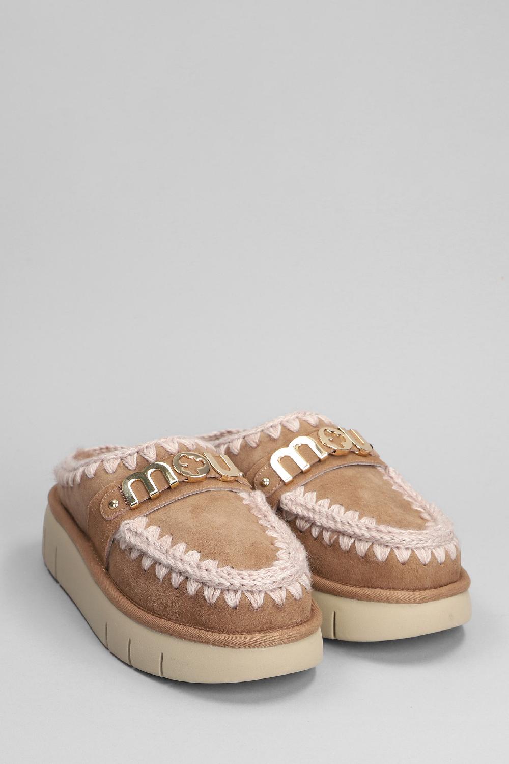 Deliberti Mou Slipper-mule Bounce Clog In Camoscio Beige Cod. 408454 - Deliberti The Luxury Shopping
