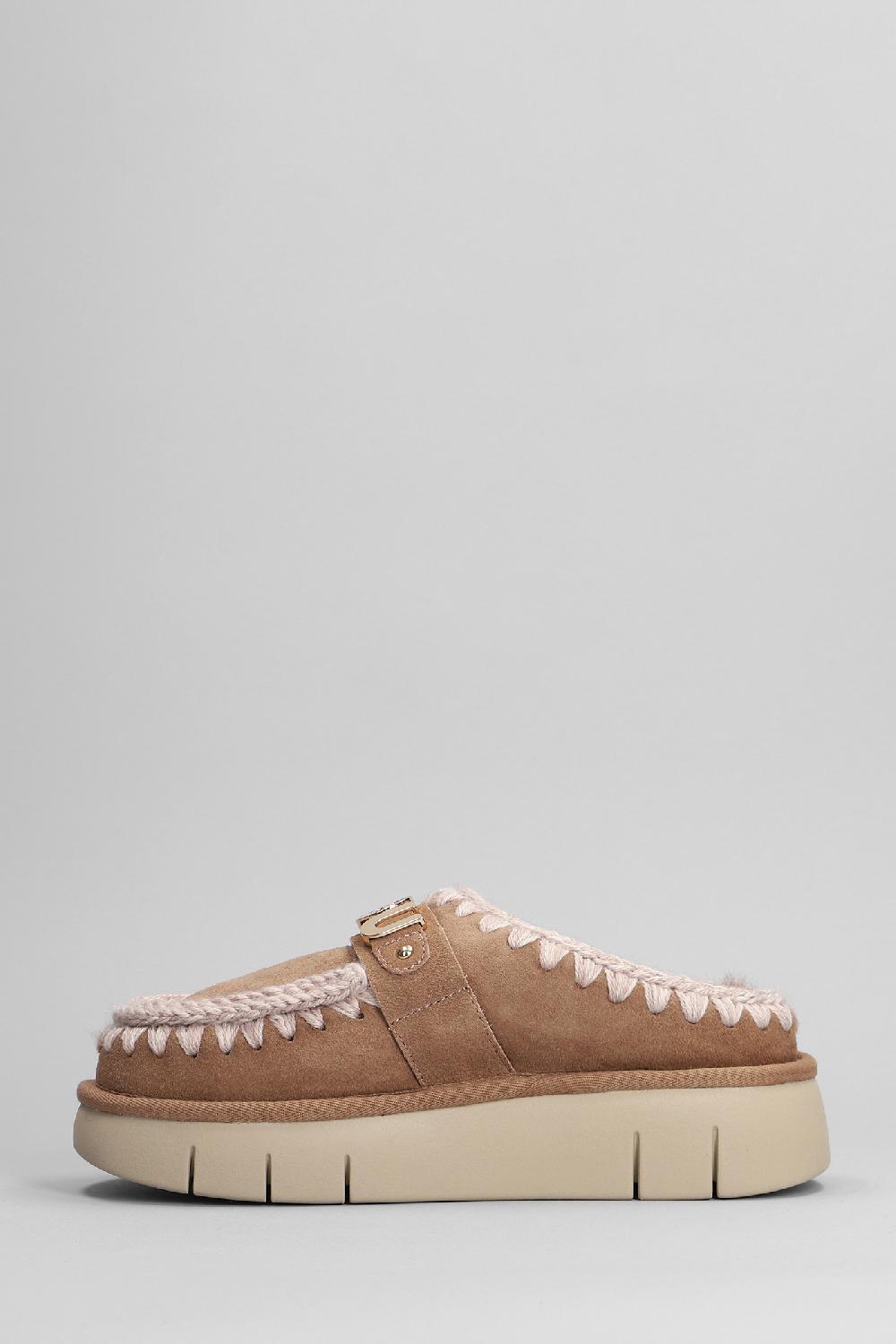Deliberti Mou Slipper-mule Bounce Clog In Camoscio Beige Cod. 408454 - Deliberti The Luxury Shopping