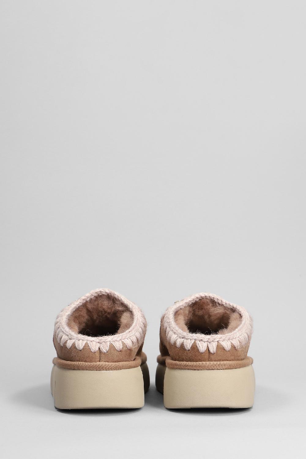 Deliberti Mou Slipper-mule Bounce Clog In Camoscio Beige Cod. 408454 - Deliberti The Luxury Shopping