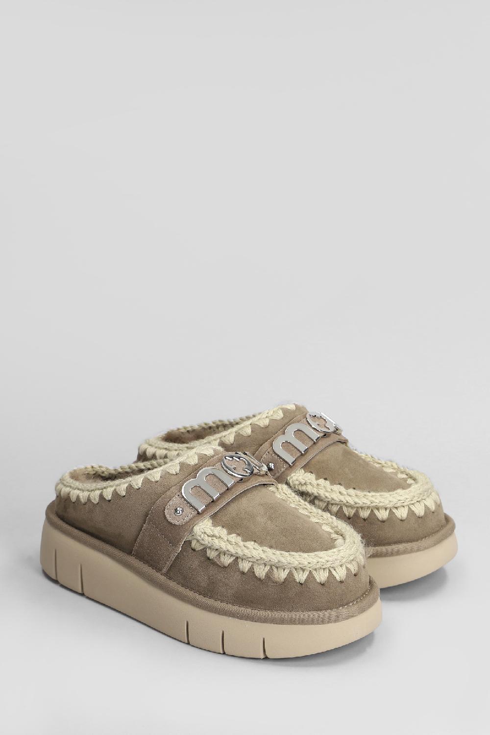 Deliberti Mou Slipper-mule Bounce Clog In Camoscio Grigio Cod. 408451 - Deliberti The Luxury Shopping