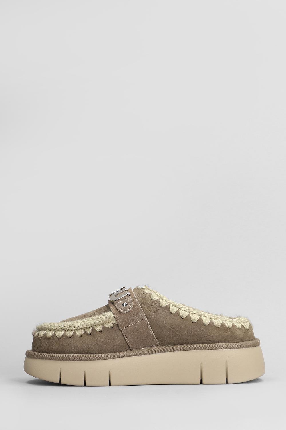 Deliberti Mou Slipper-mule Bounce Clog In Camoscio Grigio Cod. 408451 - Deliberti The Luxury Shopping