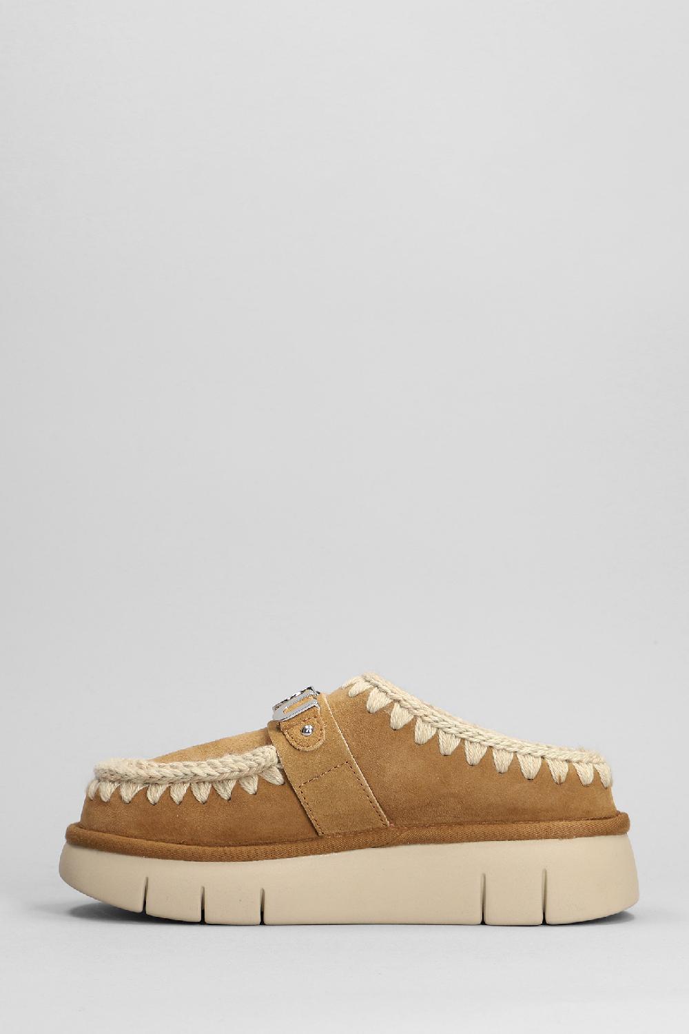 Deliberti Mou Slipper-mule Bounce Clog In Camoscio Marrone Cod. 408450 - Deliberti The Luxury Shopping