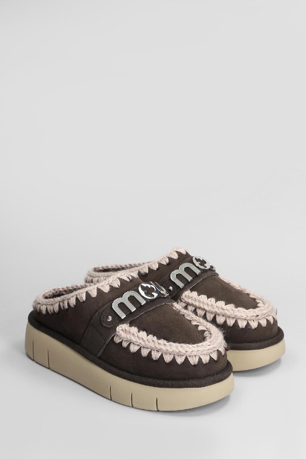 Deliberti Mou Slipper-mule Bounce Clog In Camoscio Marrone Cod. 408453 - Deliberti The Luxury Shopping