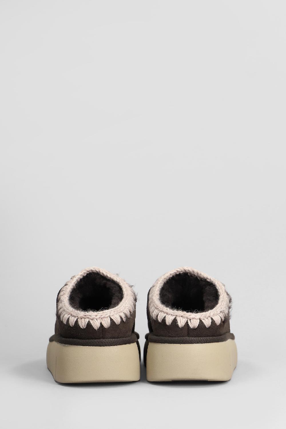 Deliberti Mou Slipper-mule Bounce Clog In Camoscio Marrone Cod. 408453 - Deliberti The Luxury Shopping