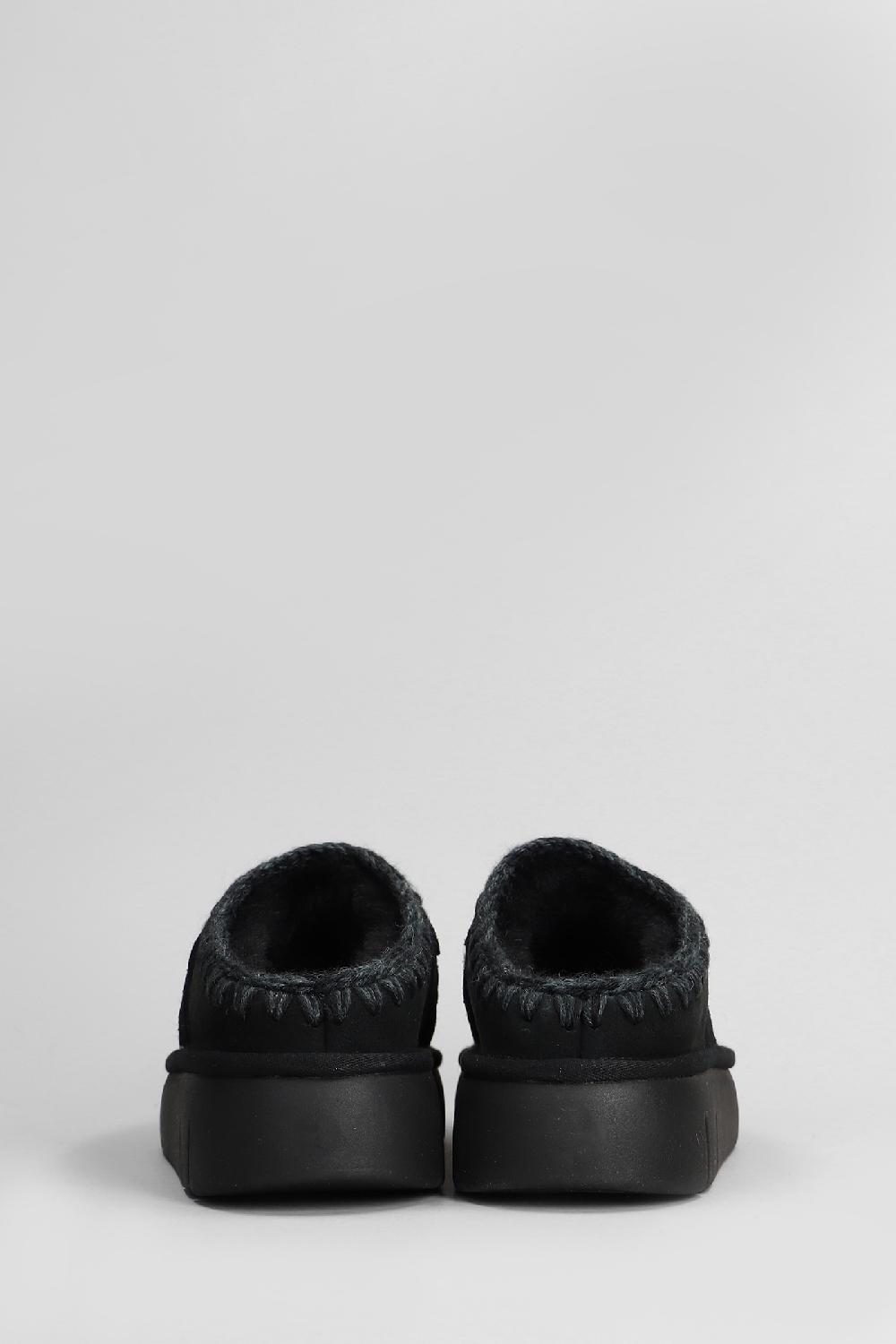 Deliberti Mou Slipper-mule Bounce Clog In Camoscio Nero Cod. 408449 - Deliberti The Luxury Shopping