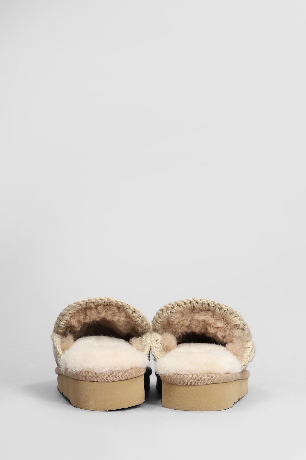 Deliberti Mou Slipper-mule Eskimo Stitching In Camoscio Cammello Cod. 408421 - Deliberti The Luxury Shopping