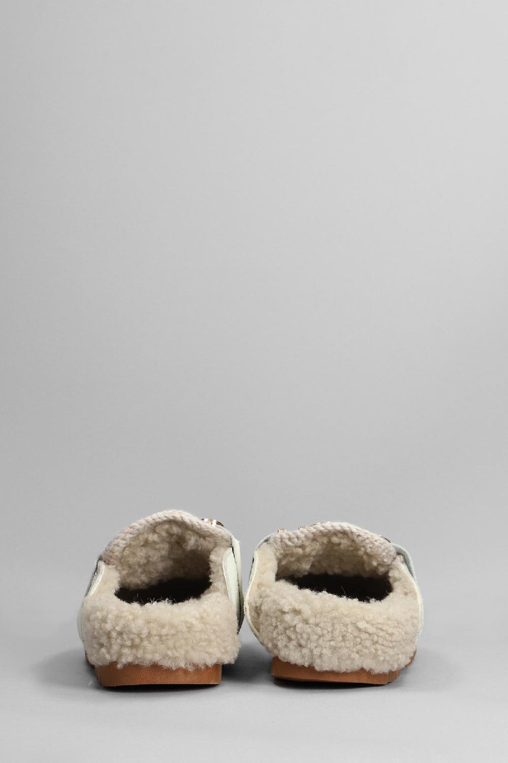 Deliberti Mou Slipper-mule Winter Bio In Pelle Bianca Cod. 408444 - Deliberti The Luxury Shopping