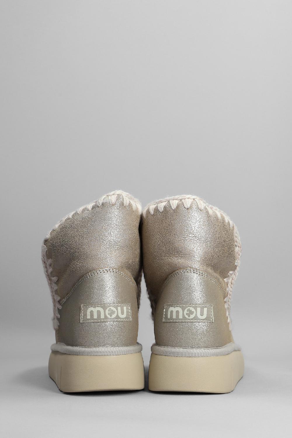 Deliberti Mou Tronchetti Tacco Basso Eskimo 18 In Camoscio Beige Cod. 408457 - Deliberti The Luxury Shopping