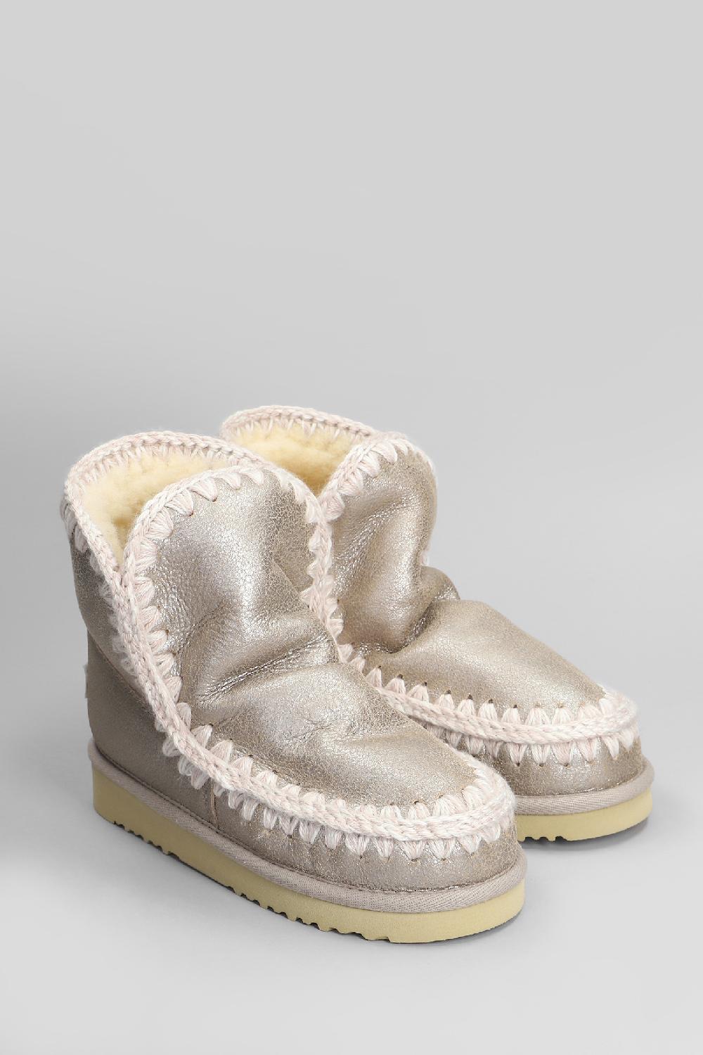 Deliberti Mou Tronchetti Tacco Basso Eskimo 18 In Pelle Beige Cod. 410086 - Deliberti The Luxury Shopping