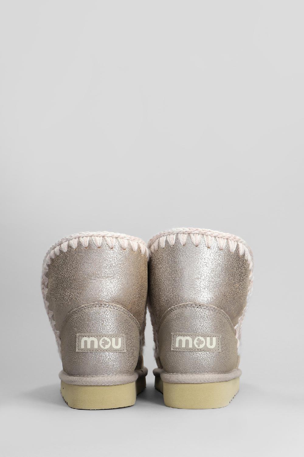Deliberti Mou Tronchetti Tacco Basso Eskimo 18 In Pelle Beige Cod. 410086 - Deliberti The Luxury Shopping
