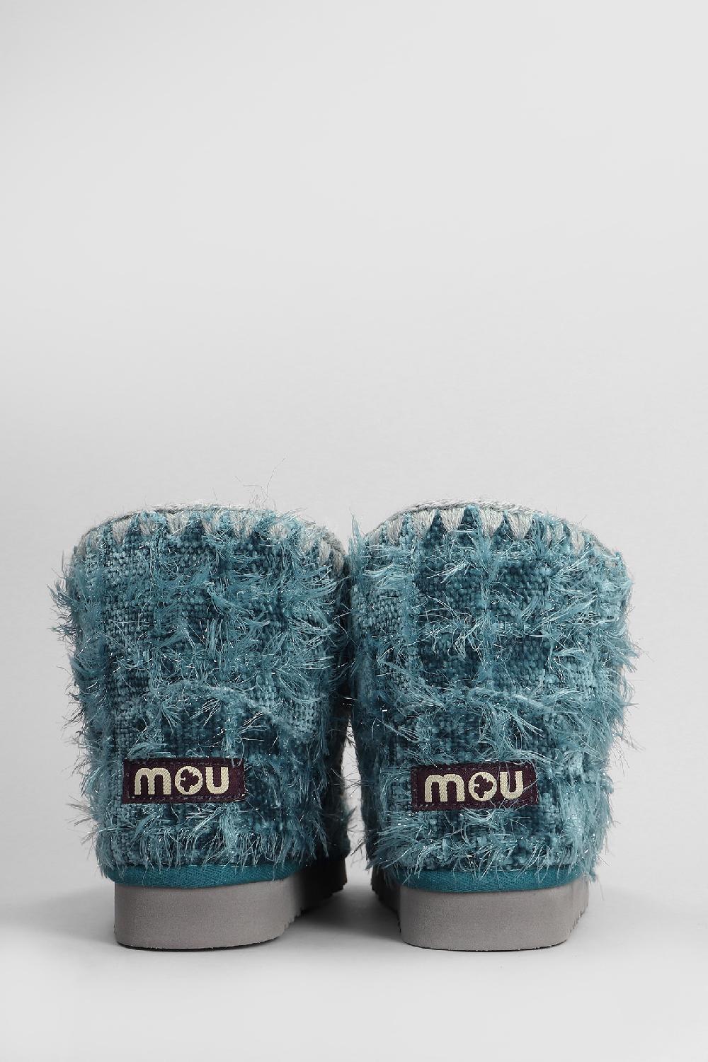 Deliberti Mou Tronchetti Tacco Basso Eskimo 18 In Pelle Blu Cod. 408416 - Deliberti The Luxury Shopping