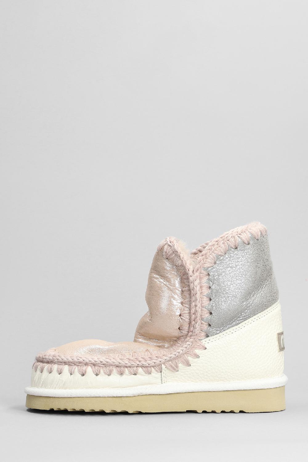 Deliberti Mou Tronchetti Tacco Basso Eskimo 18 In Pelle Rosa Cod. 408409 - Deliberti The Luxury Shopping