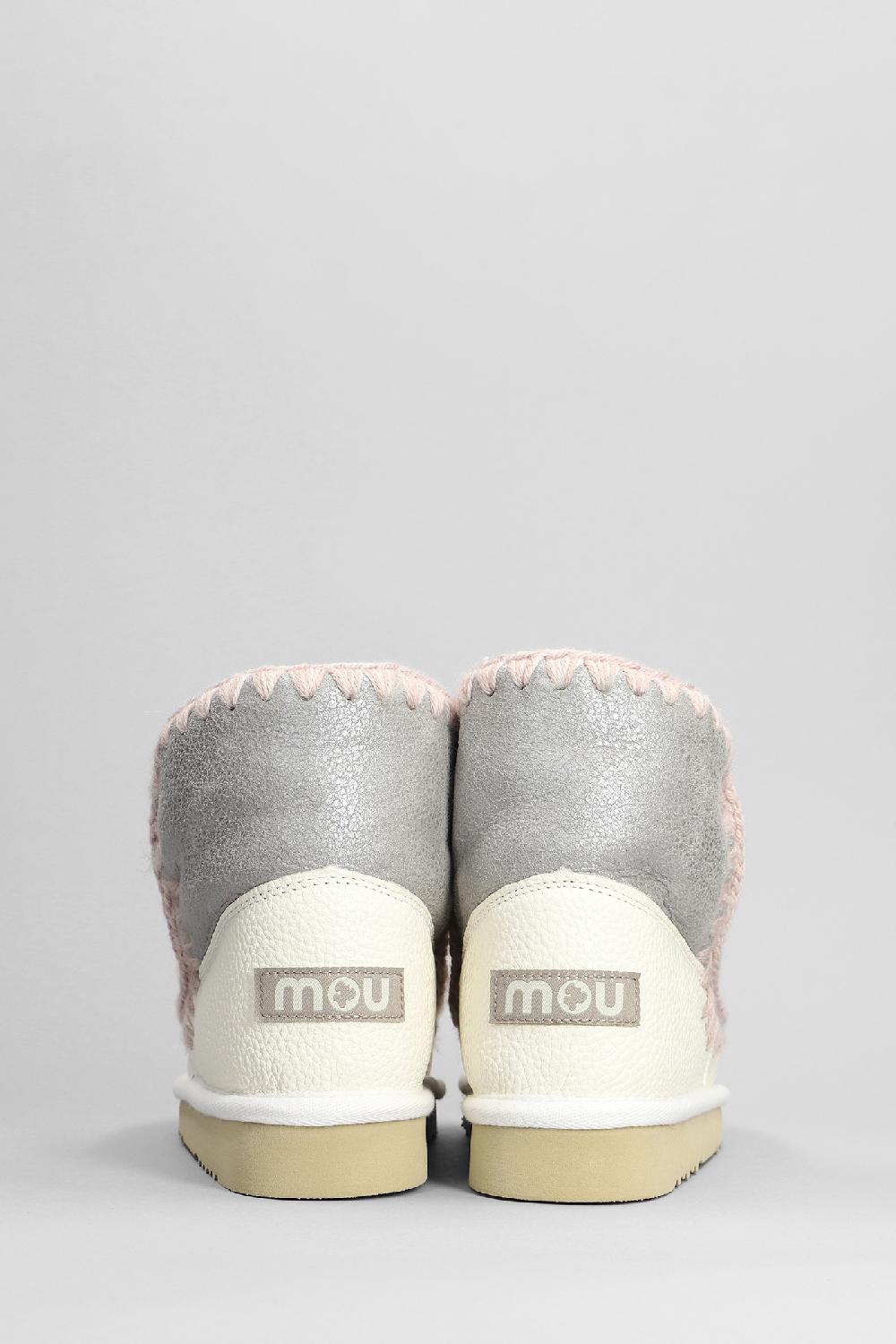 Deliberti Mou Tronchetti Tacco Basso Eskimo 18 In Pelle Rosa Cod. 408409 - Deliberti The Luxury Shopping