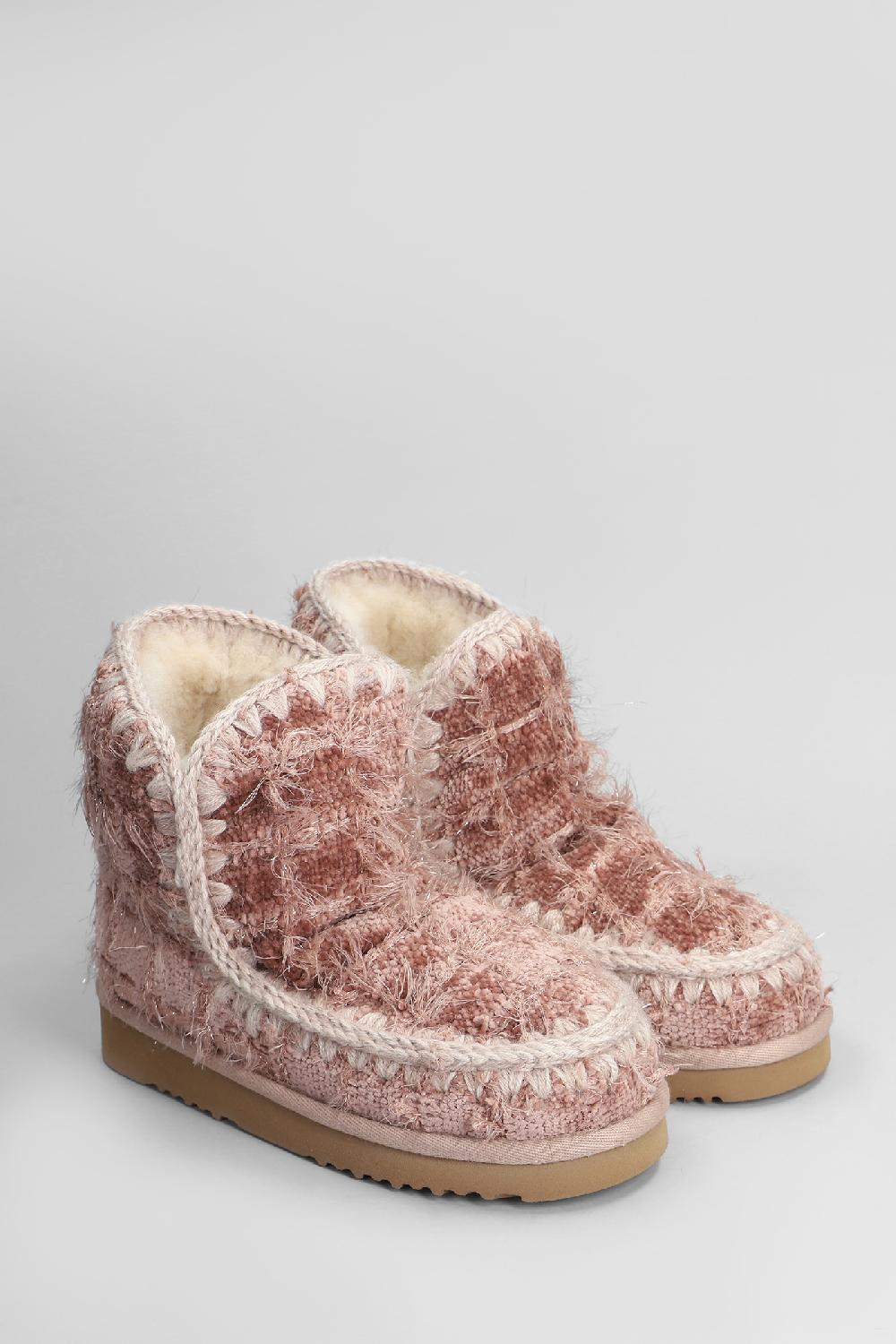 Deliberti Mou Tronchetti Tacco Basso Eskimo 18 In Pelle Rosa Cod. 408415 - Deliberti The Luxury Shopping