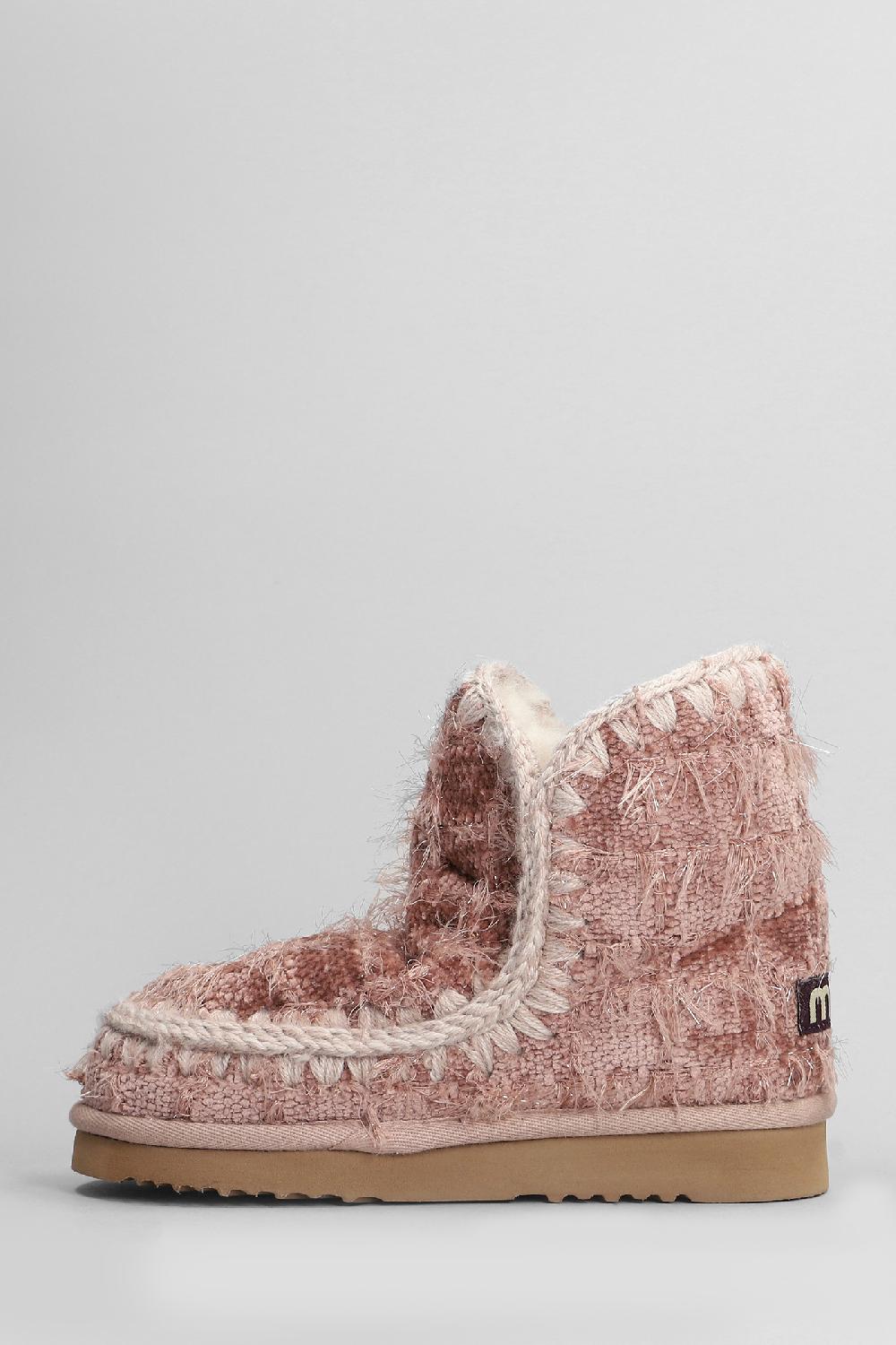 Deliberti Mou Tronchetti Tacco Basso Eskimo 18 In Pelle Rosa Cod. 408415 - Deliberti The Luxury Shopping