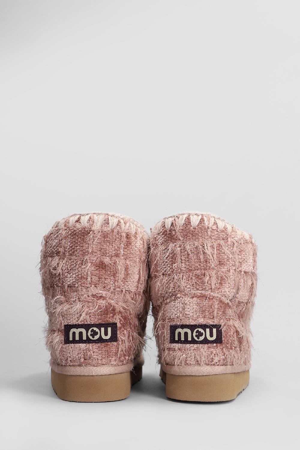 Deliberti Mou Tronchetti Tacco Basso Eskimo 18 In Pelle Rosa Cod. 408415 - Deliberti The Luxury Shopping
