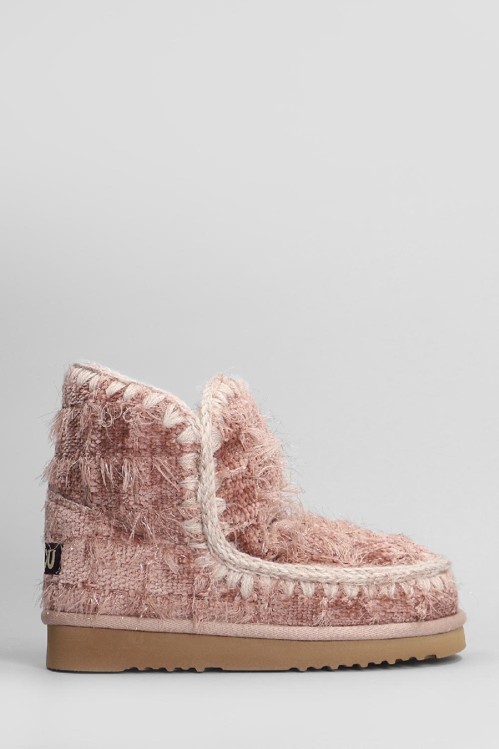 Deliberti Mou Tronchetti tacco basso eskimo 18 in pelle rosa cod. 408415 - Deliberti The Luxury Shopping