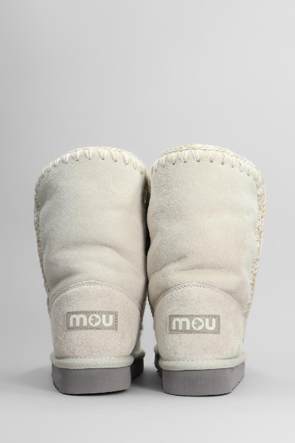 Deliberti Mou Tronchetti Tacco Basso Eskimo 24 In Camoscio Beige Cod. 408371 - Deliberti The Luxury Shopping