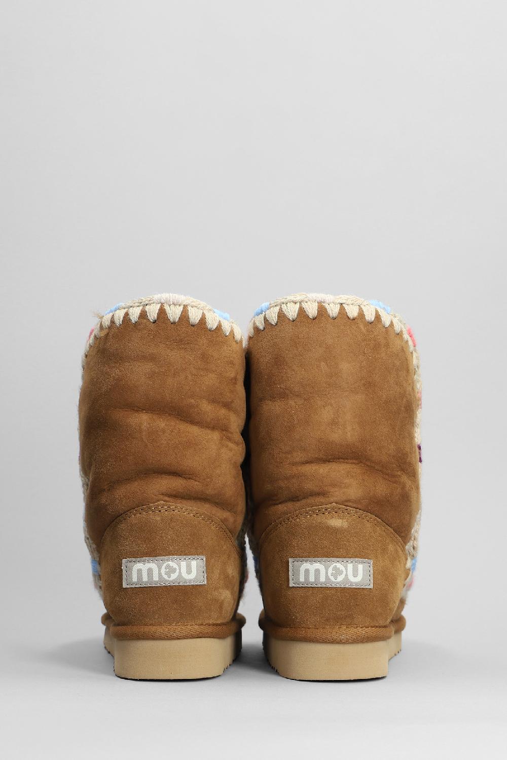 Deliberti Mou Tronchetti Tacco Basso Eskimo 24 In Camoscio Marrone Cod. 387899 - Deliberti The Luxury Shopping