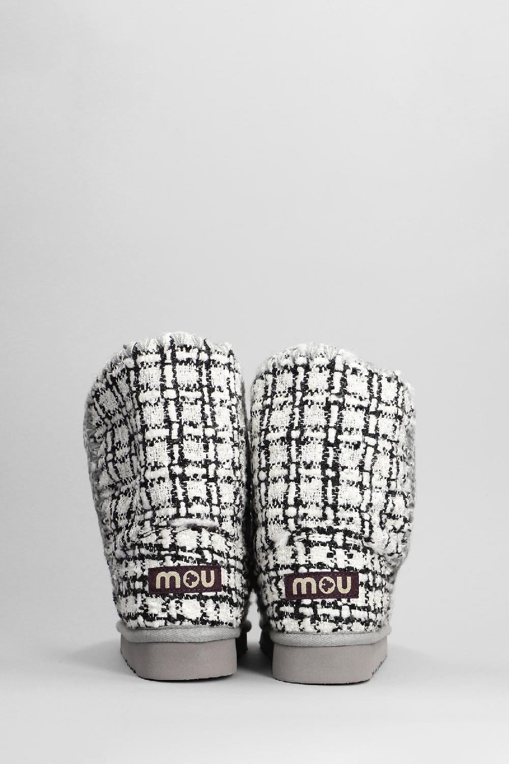 Deliberti Mou Tronchetti Tacco Basso Eskimo 24 In Lana Bianca Cod. 387896 - Deliberti The Luxury Shopping
