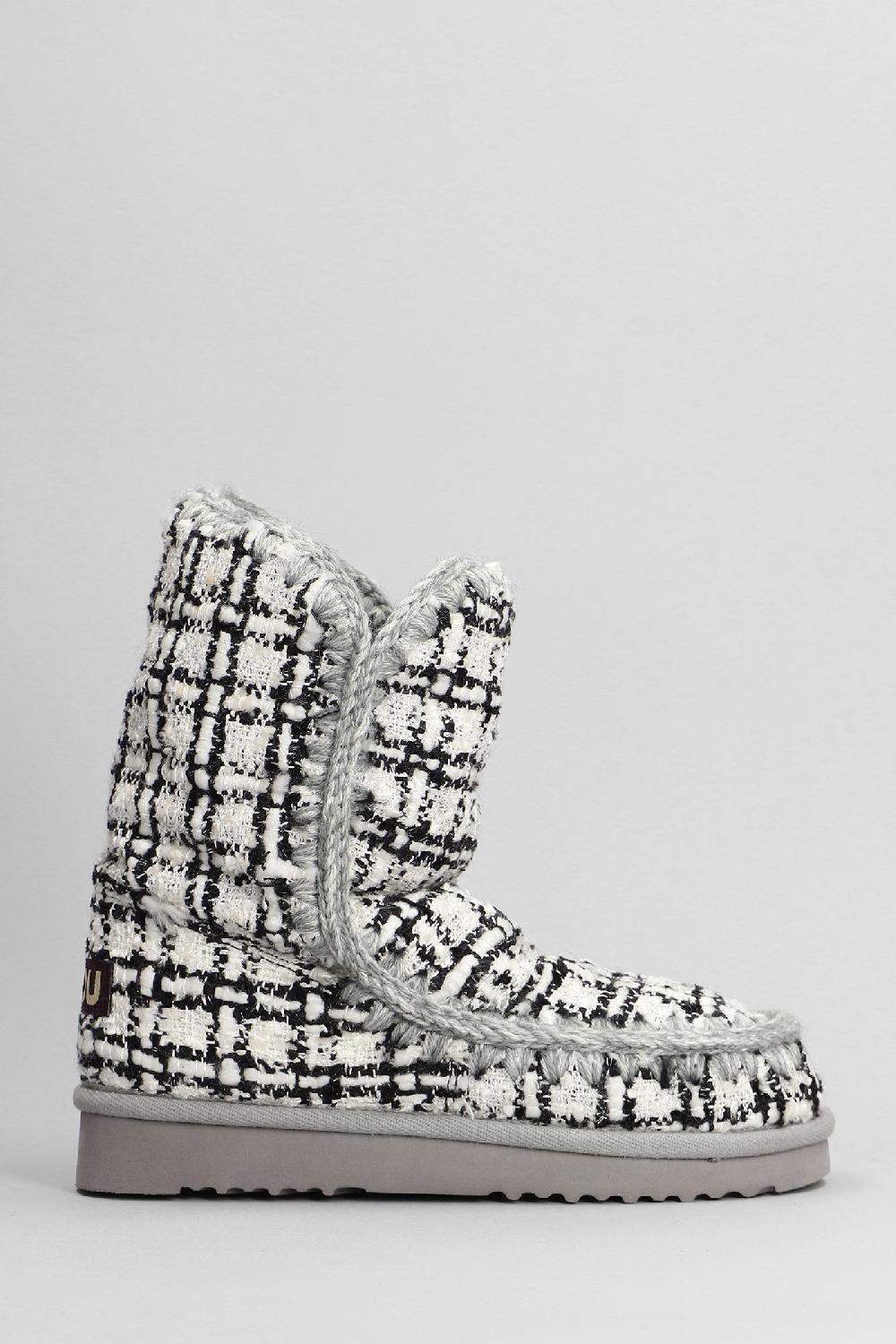 Deliberti Mou Tronchetti tacco basso eskimo 24 in lana bianca cod. 387896 - Deliberti The Luxury Shopping