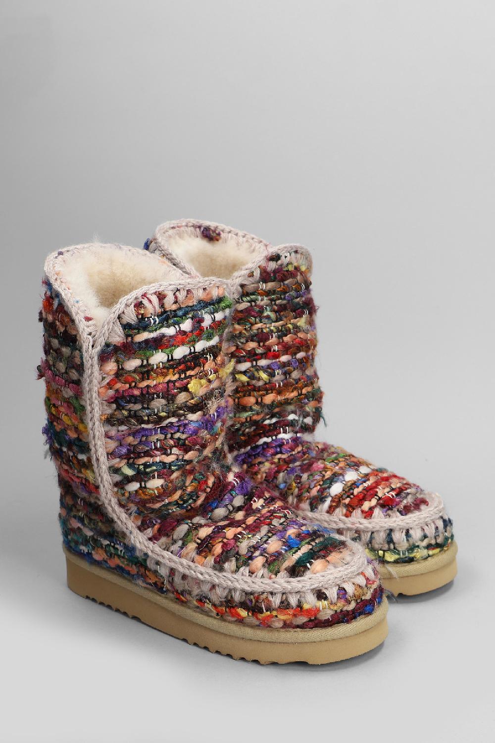 Deliberti Mou Tronchetti Tacco Basso Eskimo 24 In Lana Multicolor Cod. 408413 - Deliberti The Luxury Shopping