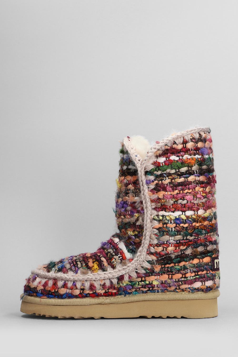 Deliberti Mou Tronchetti Tacco Basso Eskimo 24 In Lana Multicolor Cod. 408413 - Deliberti The Luxury Shopping