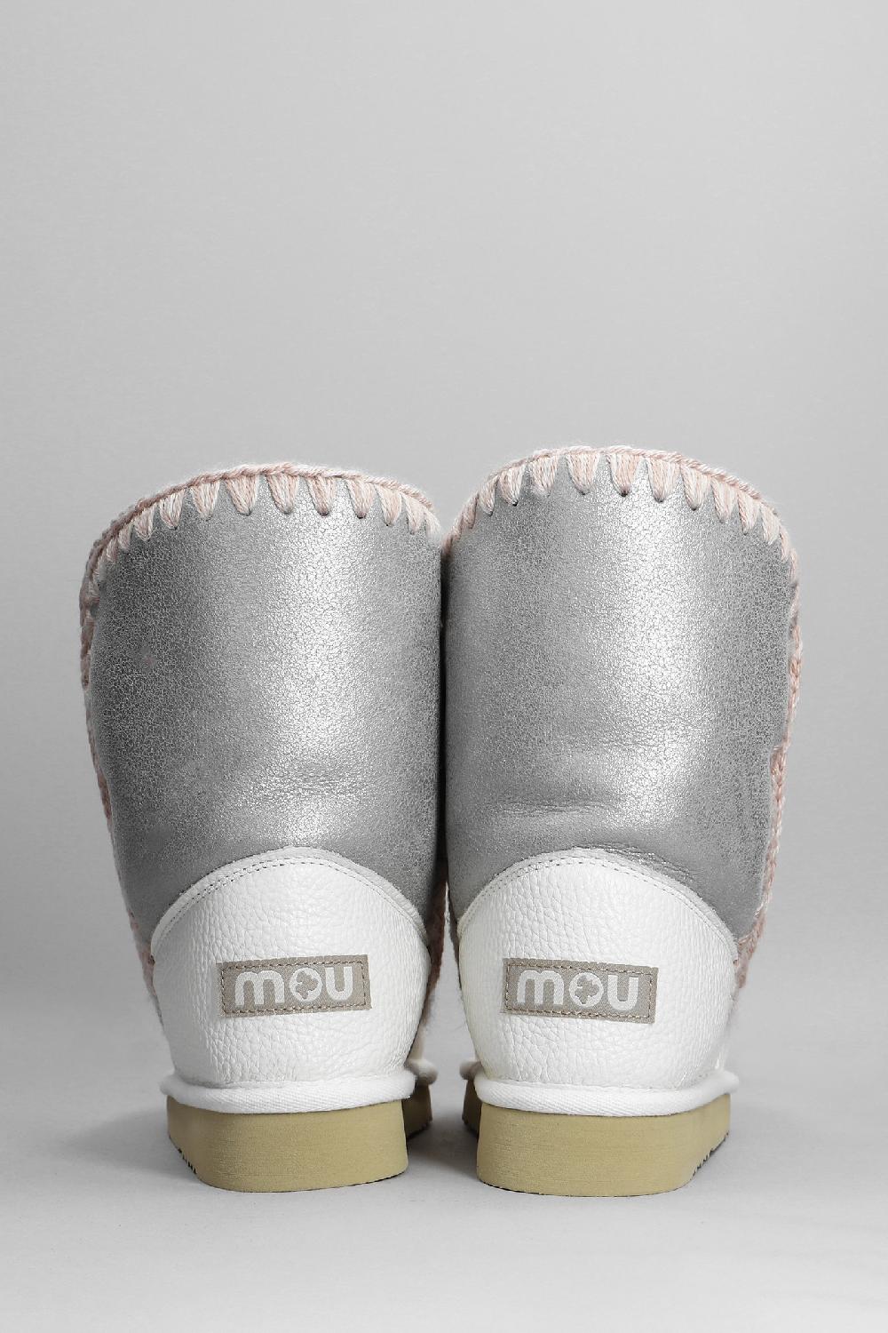 Deliberti Mou Tronchetti Tacco Basso Eskimo 24 In Pelle Rosa Cod. 408408 - Deliberti The Luxury Shopping