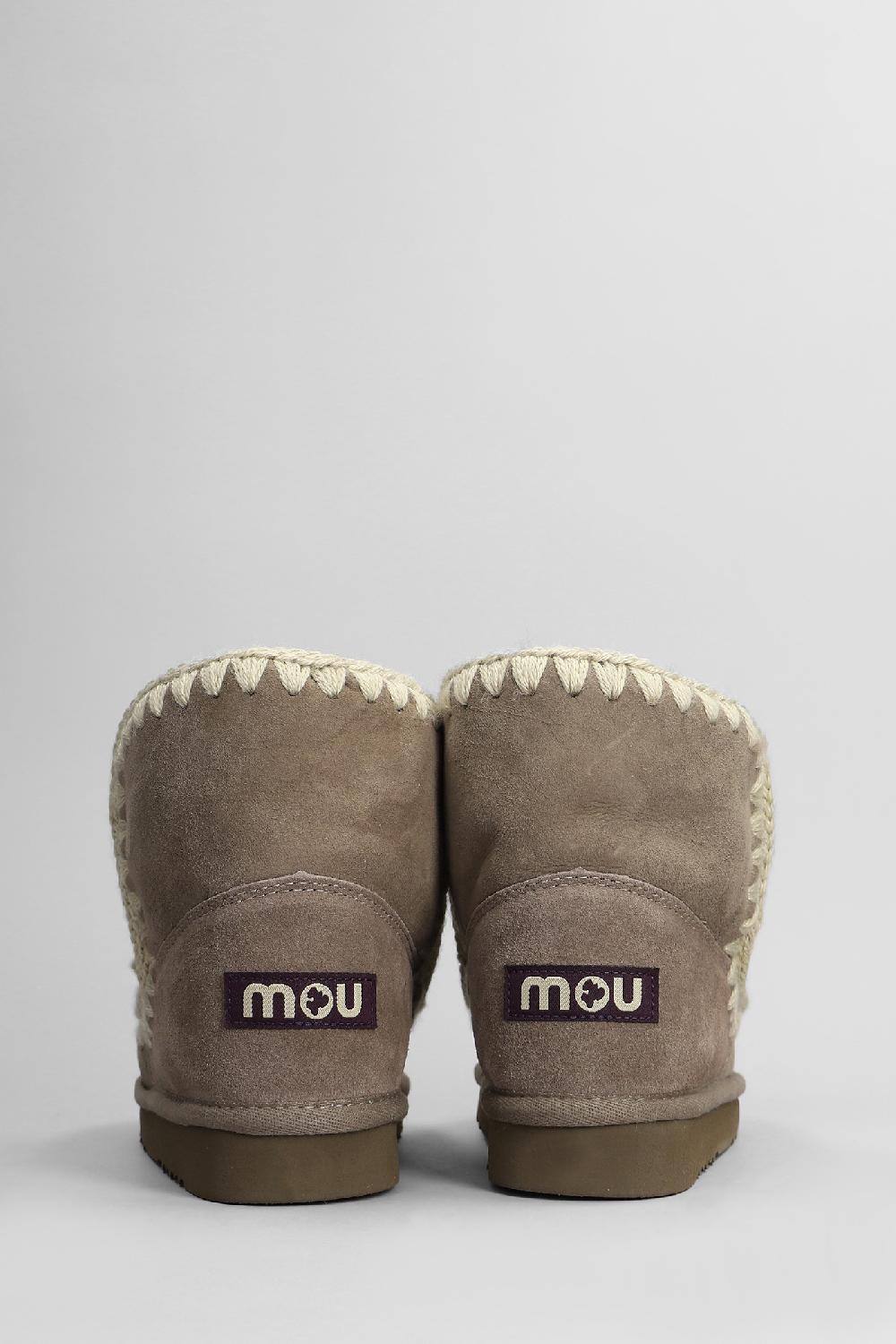 Deliberti Mou Tronchetti Tacco Basso Eskimo Scoubidoo In Pelle Grigia Cod. 408418 - Deliberti The Luxury Shopping