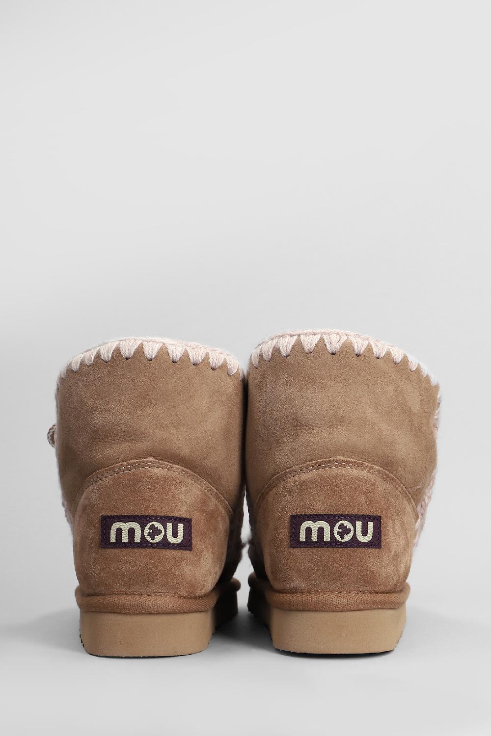 Deliberti Mou Tronchetti Tacco Basso Eskimo Scoubidoo In Pelle Marrone Cod. 408419 - Deliberti The Luxury Shopping
