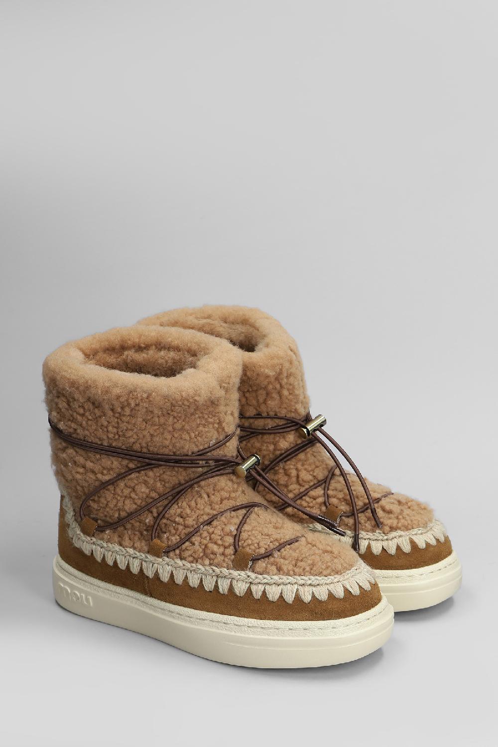 Deliberti Mou Tronchetti Tacco Basso Eskimo Sneaker Scoub In Camoscio Marrone Cod. 408441 - Deliberti The Luxury Shopping