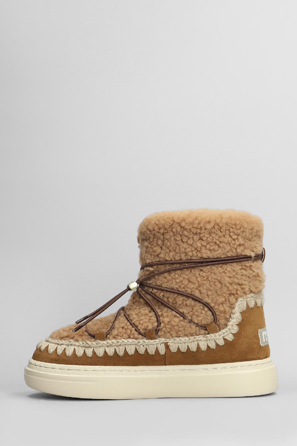 Deliberti Mou Tronchetti Tacco Basso Eskimo Sneaker Scoub In Camoscio Marrone Cod. 408441 - Deliberti The Luxury Shopping