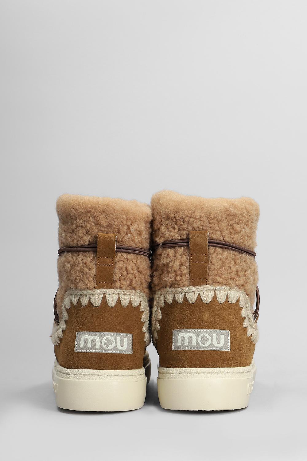 Deliberti Mou Tronchetti Tacco Basso Eskimo Sneaker Scoub In Camoscio Marrone Cod. 408441 - Deliberti The Luxury Shopping