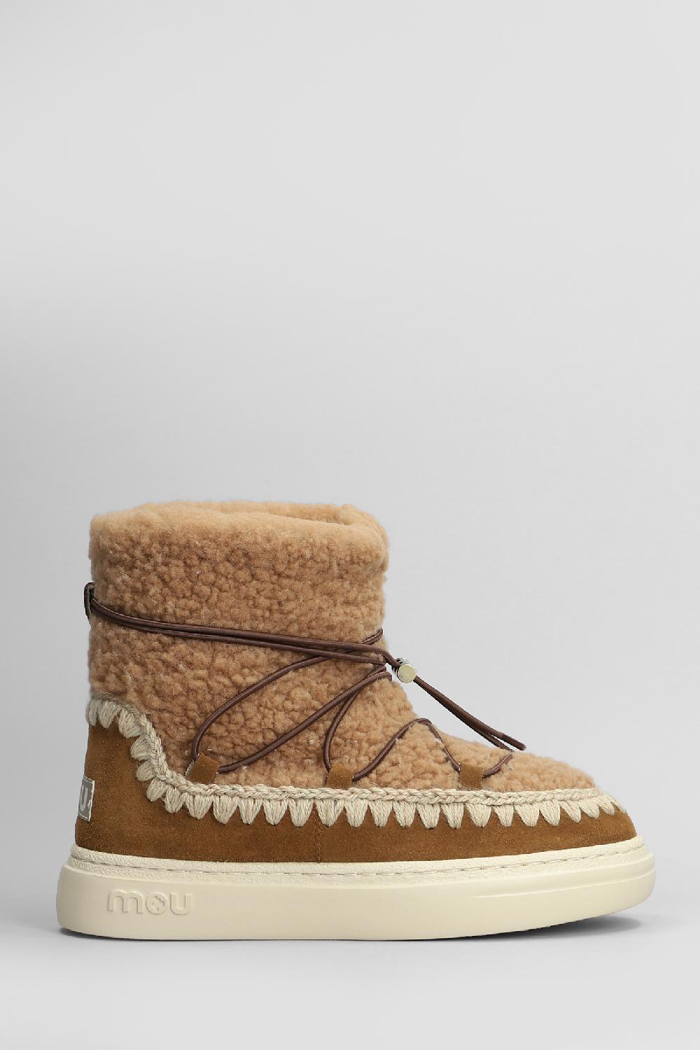 Deliberti Mou Tronchetti tacco basso eskimo sneaker scoub in camoscio marrone cod. 408441 - Deliberti The Luxury Shopping