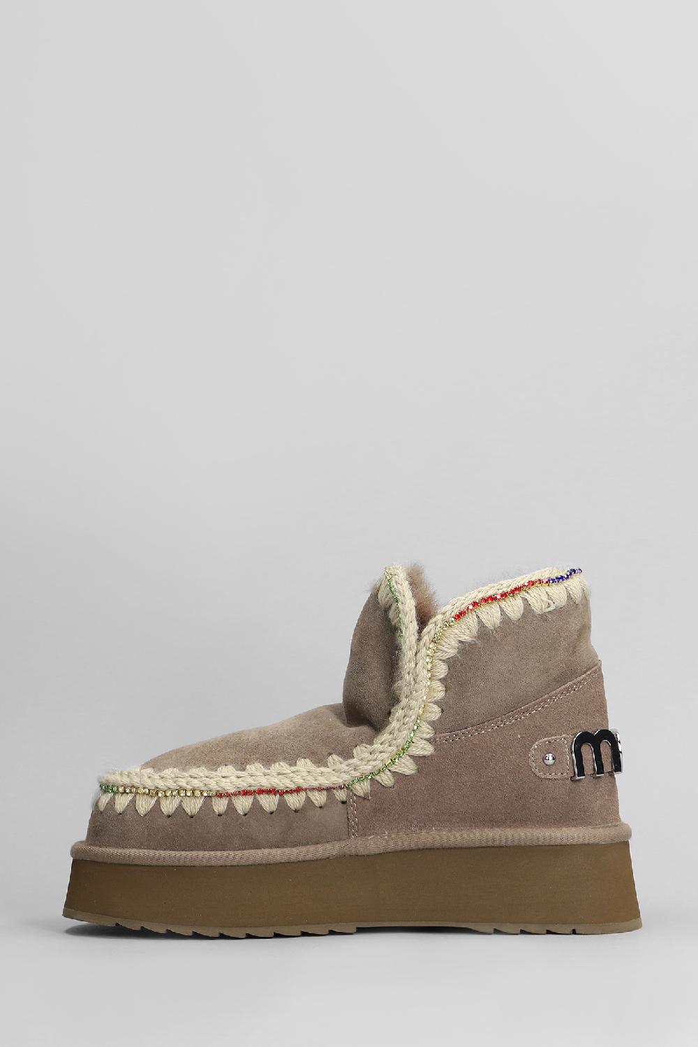 Deliberti Mou Tronchetto Zeppa Interna Eskimo 18 In Camoscio Grigio Cod. 410088 - Deliberti The Luxury Shopping