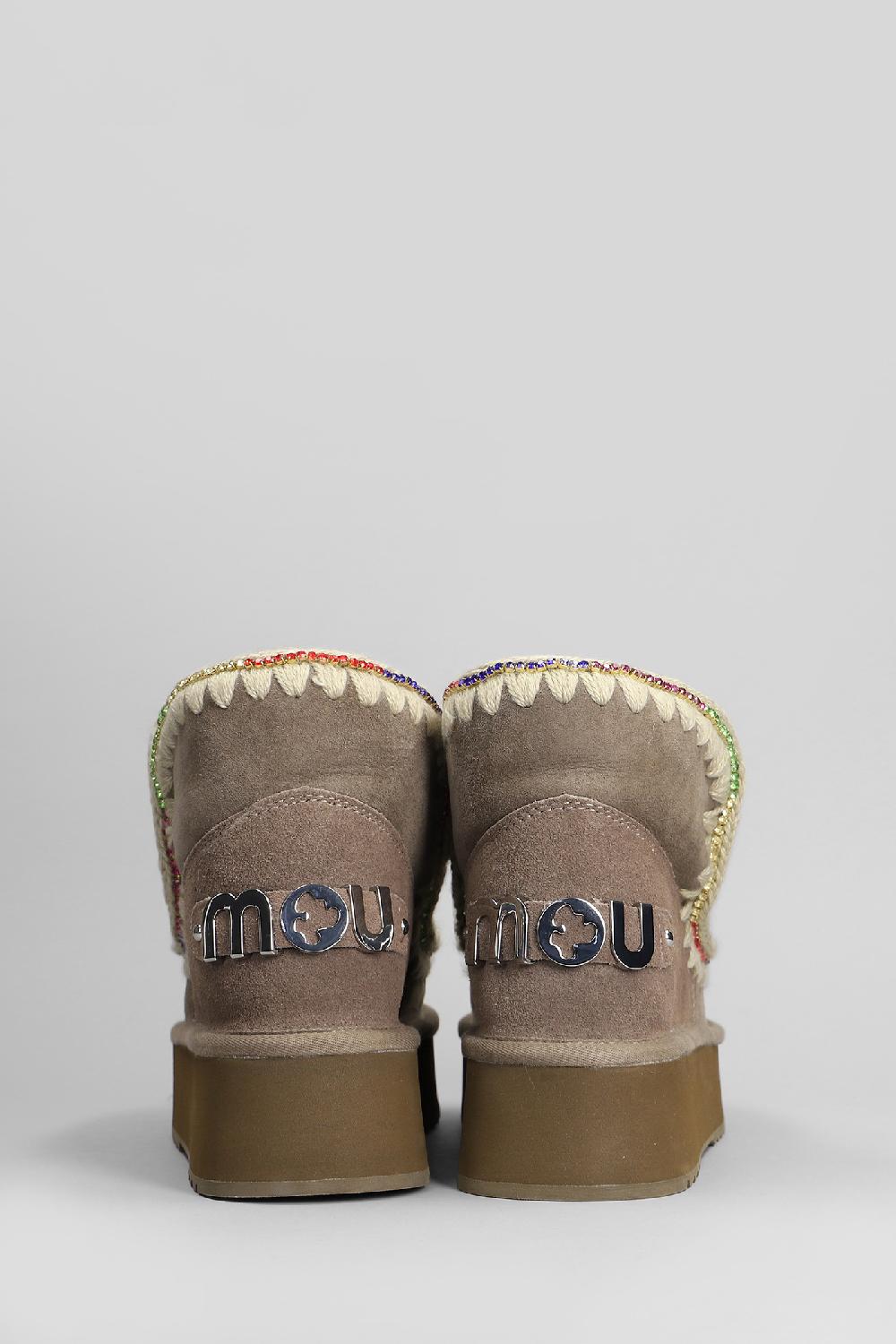 Deliberti Mou Tronchetto Zeppa Interna Eskimo 18 In Camoscio Grigio Cod. 410088 - Deliberti The Luxury Shopping