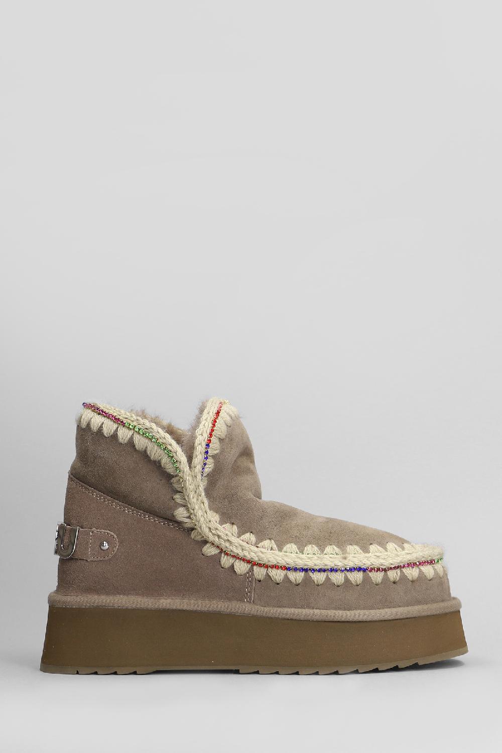Deliberti Mou Tronchetto zeppa interna eskimo 18 in camoscio grigio cod. 410088 - Deliberti The Luxury Shopping