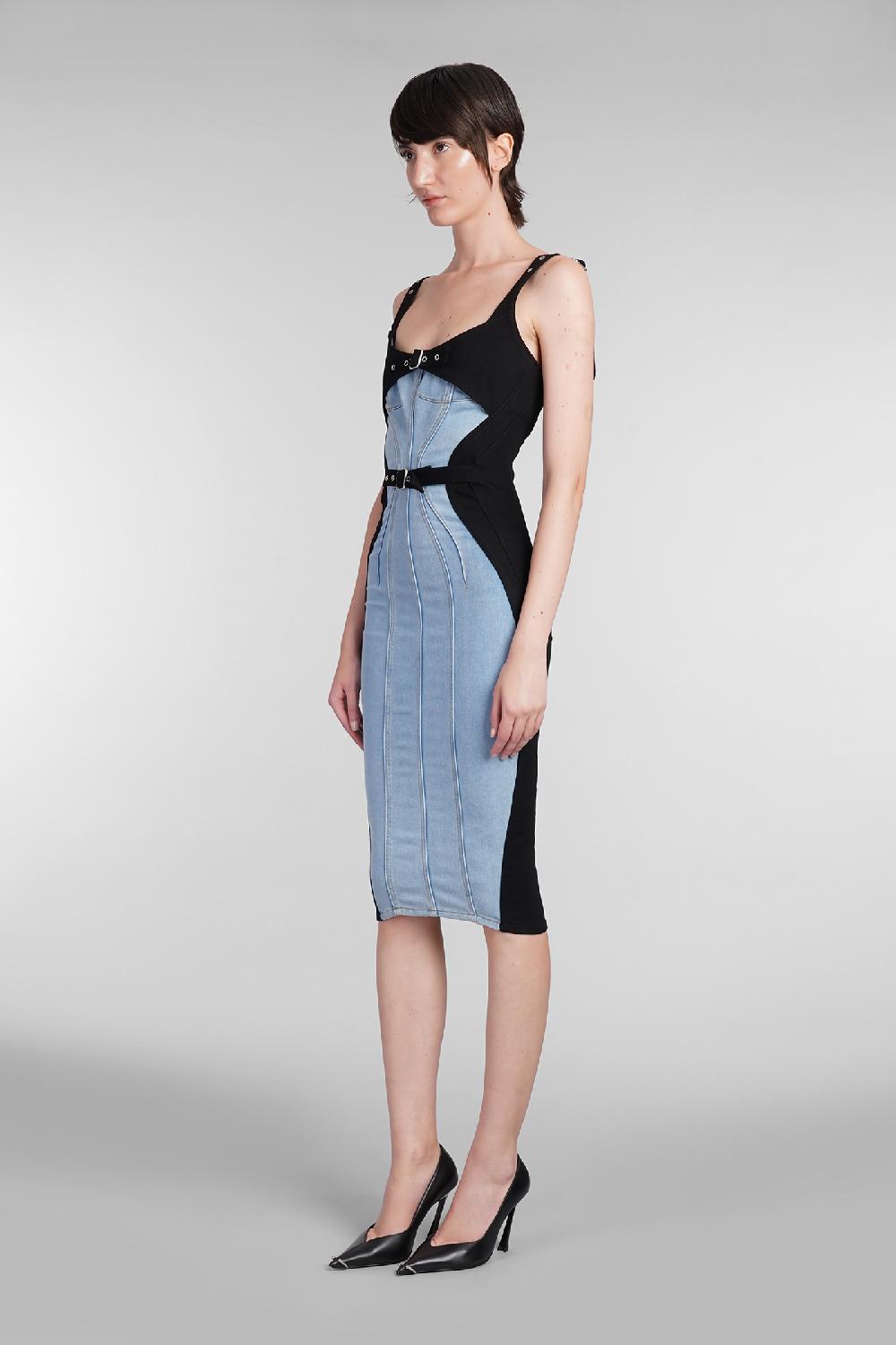 Deliberti Mugler Abito In Cotone Blu Cod. 403794 - Deliberti The Luxury Shopping