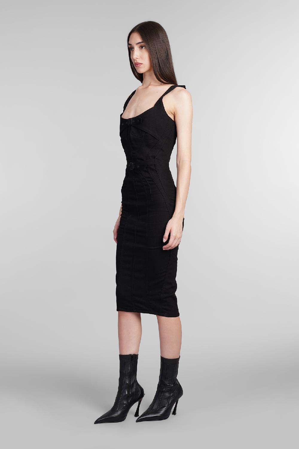 Deliberti Mugler Abito In Cotone Nero Cod. 404126 - Deliberti The Luxury Shopping