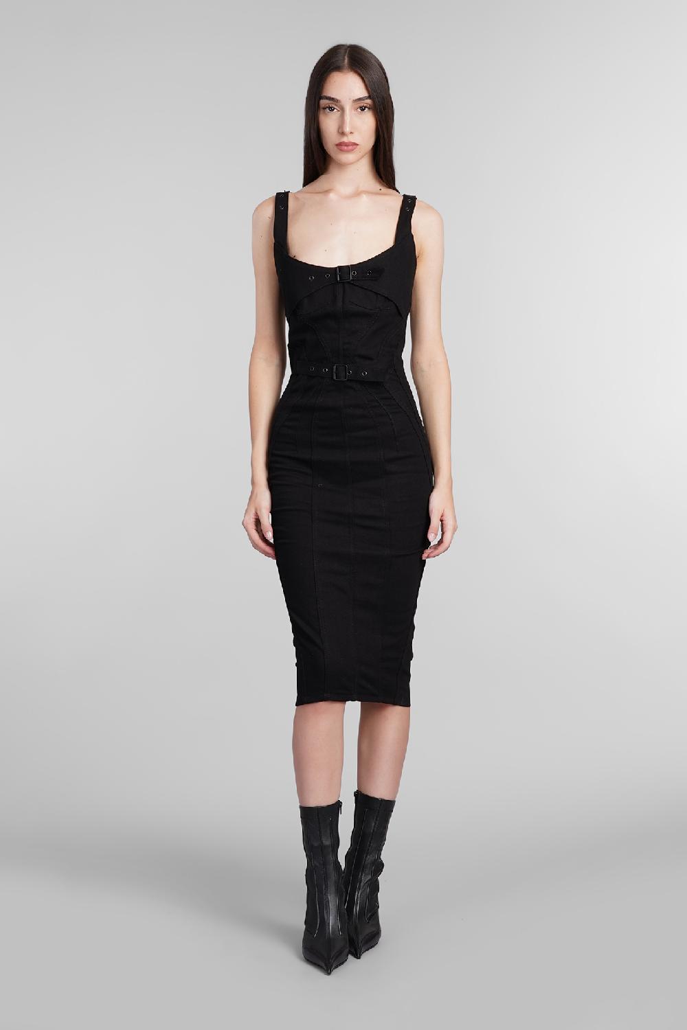 Deliberti Mugler Abito in cotone nero cod. 404126 - Deliberti The Luxury Shopping