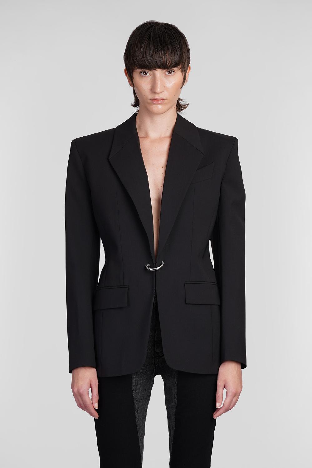 Deliberti Mugler Blazer in lana nera cod. 406705 - Deliberti The Luxury Shopping