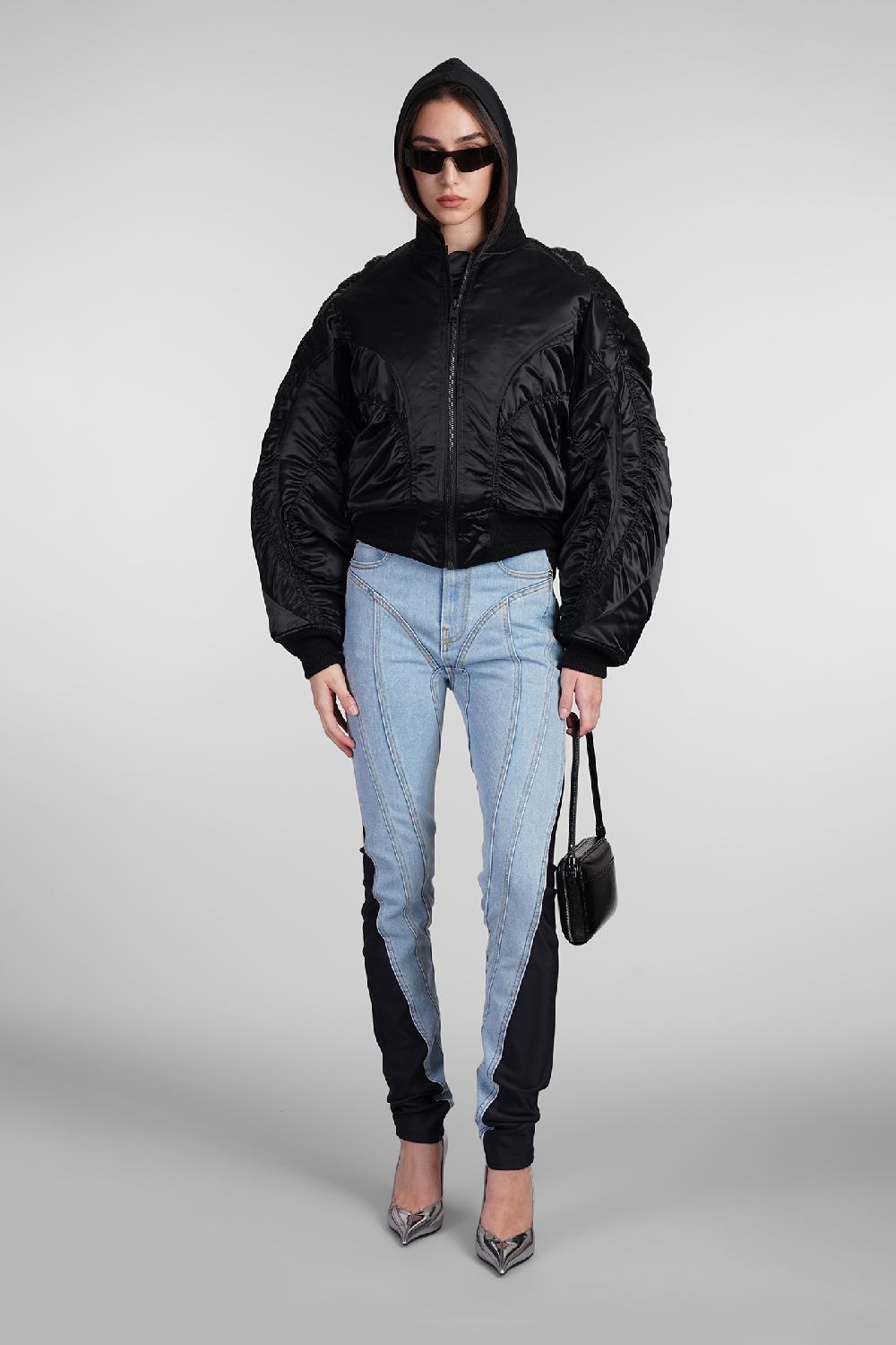 Deliberti Mugler Bomber In Nylon Nero Cod. 407729 - Deliberti The Luxury Shopping