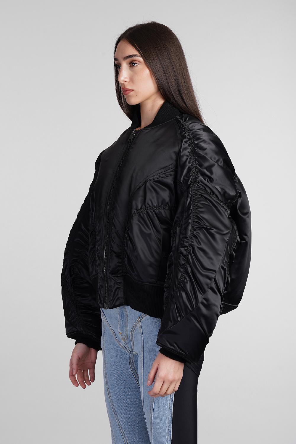 Deliberti Mugler Bomber In Nylon Nero Cod. 407729 - Deliberti The Luxury Shopping