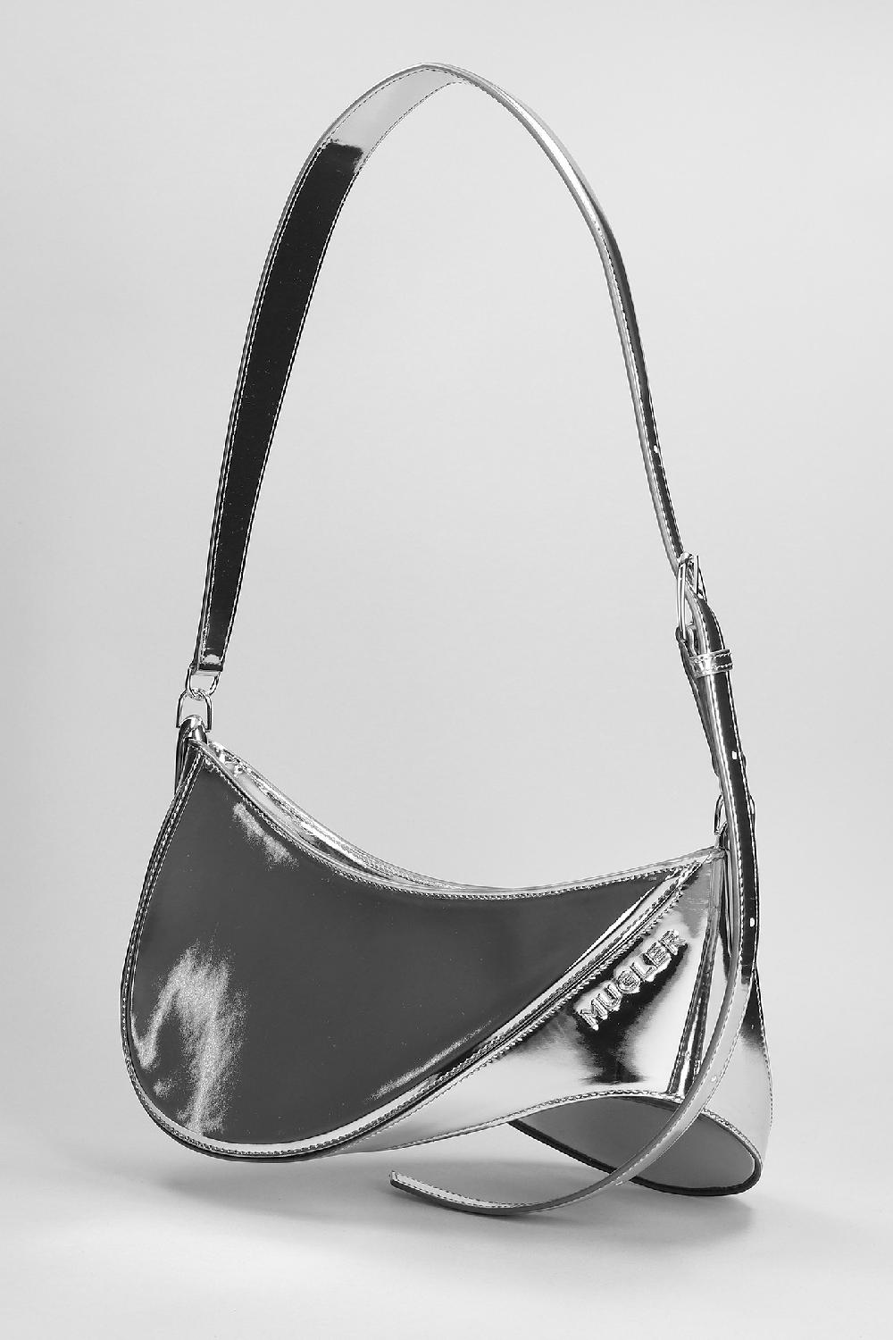Deliberti Mugler Borsa A Spalla In Pelle Argento Cod. 378433 - Deliberti The Luxury Shopping