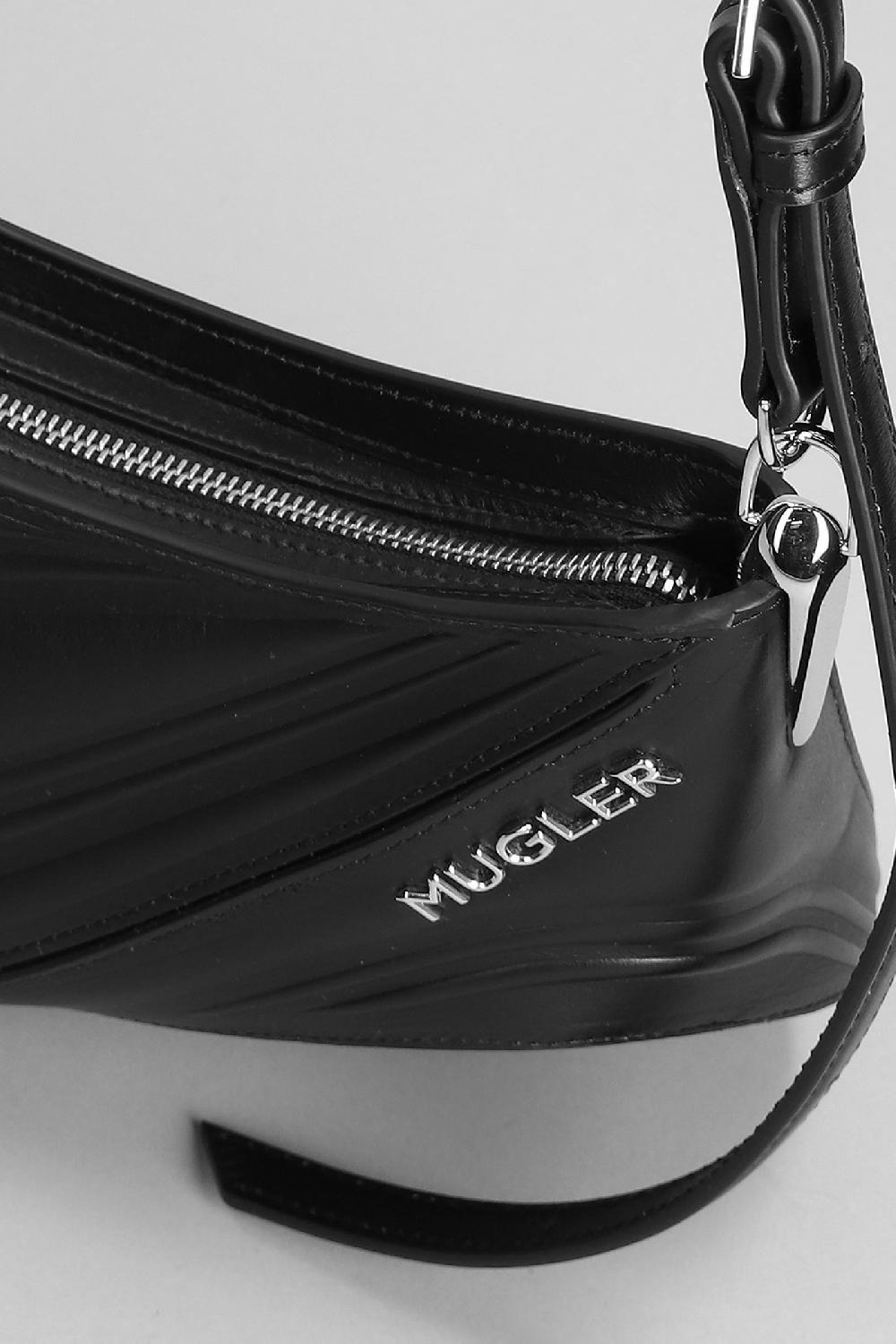 Deliberti Mugler Borsa A Spalla In Pelle Nera Cod. 379864 - Deliberti The Luxury Shopping