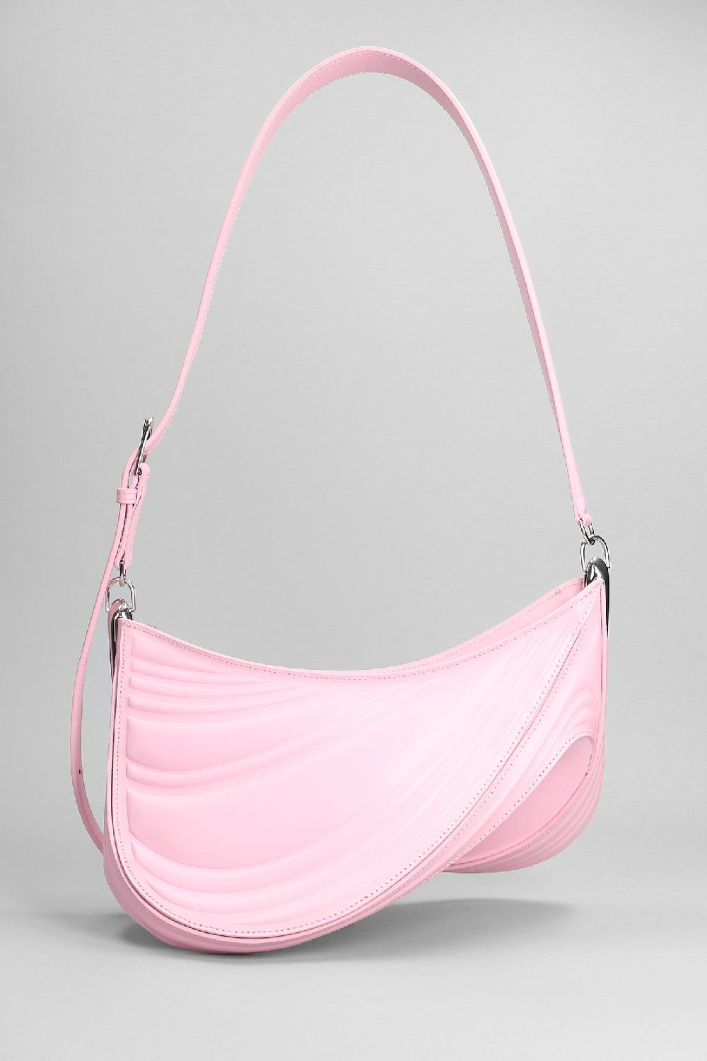 Deliberti Mugler Borsa A Spalla Spiral Medium In Pelle Rosa Cod. 372802 - Deliberti The Luxury Shopping