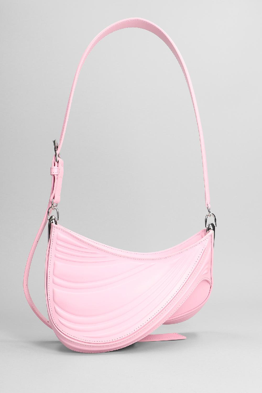 Deliberti Mugler Borsa A Spalla Spiral Small In Pelle Rosa Cod. 372803 - Deliberti The Luxury Shopping