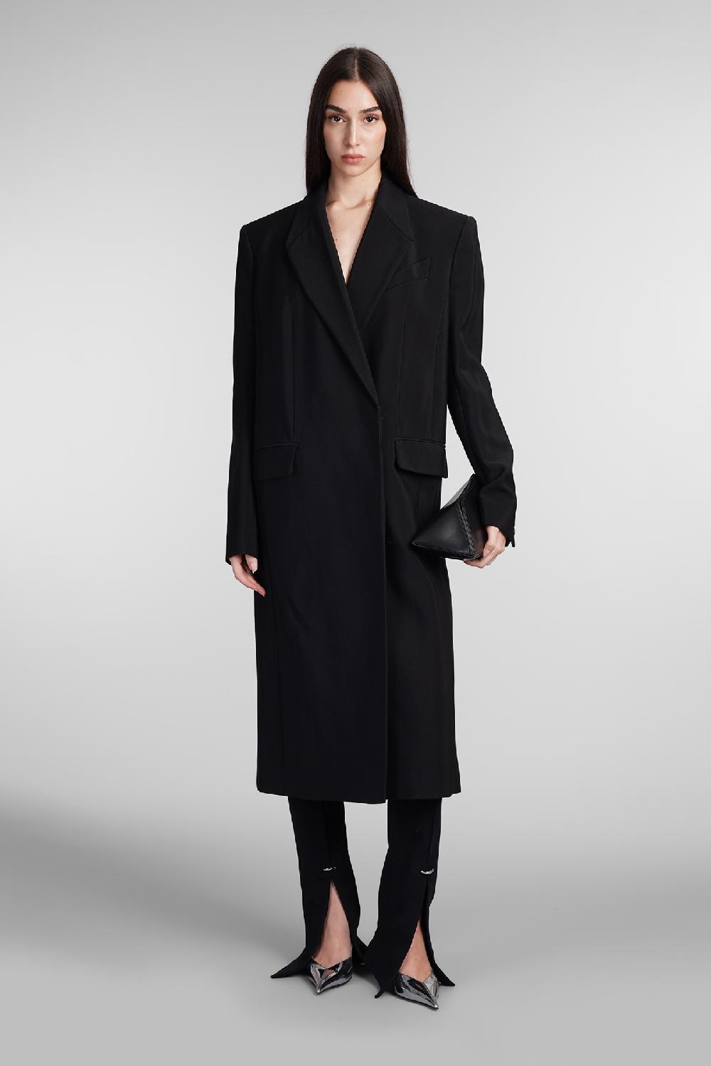 Deliberti Mugler Cappotto In Viscosa Nera Cod. 407730 - Deliberti The Luxury Shopping