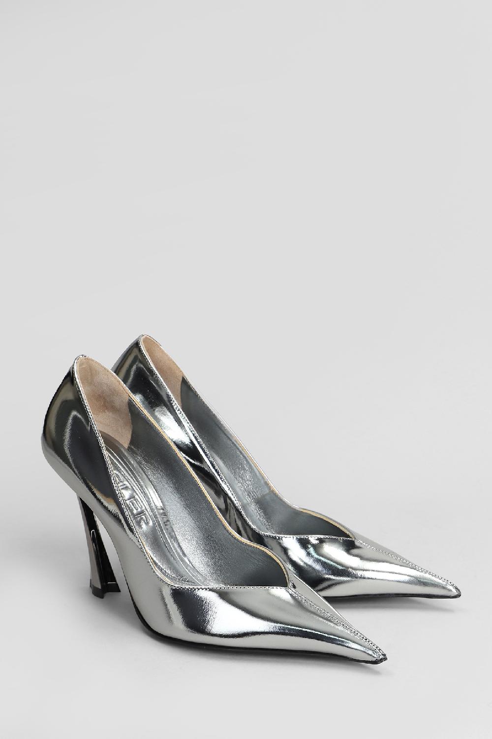 Deliberti Mugler Decollete In Pelle Argento Cod. 408648 - Deliberti The Luxury Shopping